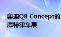 奥迪Q8 Concept的孟买蓝色油漆增亮2017底特律车展