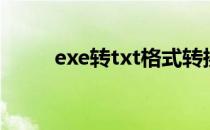 exe转txt格式转换器（exe转txt）