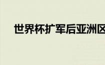 世界杯扩军后亚洲区将有8.5个出线名额