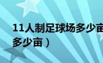 11人制足球场多少亩地（一个七人制足球场多少亩）