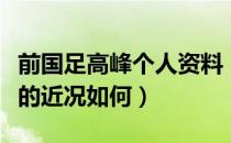 前国足高峰个人资料（前中国足球运动员高峰的近况如何）