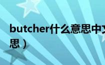 butcher什么意思中文翻译（butcher什么意思）