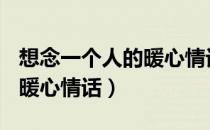 想念一个人的暖心情话500字（想念一个人的暖心情话）