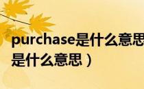 purchase是什么意思翻译成中文（purchase是什么意思）