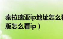 泰拉瑞亚ip地址怎么看手机版（泰拉瑞亚手机版怎么看ip）