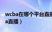 wcba在哪个平台直播（什么软件可以看wcba直播）