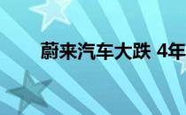 蔚来汽车大跌 4年来亏损已超400亿