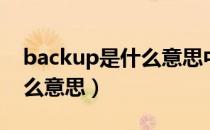 backup是什么意思中文翻译（backup是什么意思）