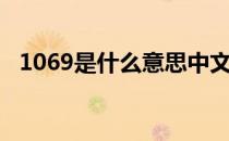 1069是什么意思中文（1069是什么意思）