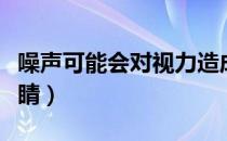 噪声可能会对视力造成伤害（噪声可能会对眼睛）