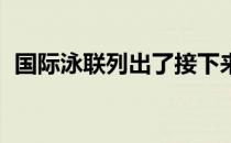 国际泳联列出了接下来要优先推动的几项目