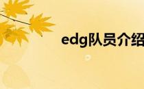 edg队员介绍（EDG含义）