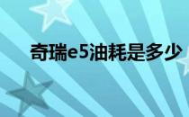 奇瑞e5油耗是多少（奇瑞e5油耗大吗）