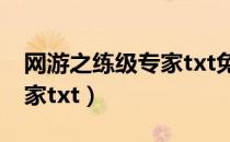 网游之练级专家txt免费下载（网游之练级专家txt）