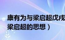 康有为与梁启超戊戌变法（戊戌时期康有为、梁启超的思想）