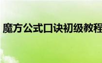 魔方公式口诀初级教程视频（魔方公式口诀）