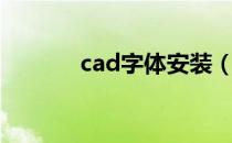 cad字体安装（cad字体安装）