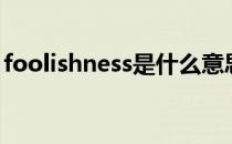 foolishness是什么意思英语（foolishness）