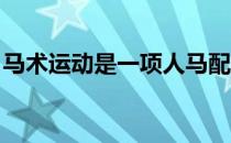 马术运动是一项人马配合共同完成的竞技项目