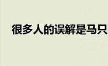 很多人的误解是马只要喂草不就可以了吗