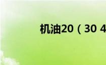 机油20（30 40有什么区别）