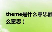 theme是什么意思翻译成中文（theme是什么意思）