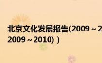 北京文化发展报告(2009～2010)（关于北京文化发展报告(2009～2010)）