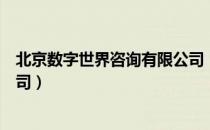 北京数字世界咨询有限公司（关于北京数字世界咨询有限公司）