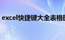 excel快捷键大全表格图（excel快捷键大全）