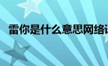 雷你是什么意思网络语（雷你是什么意思）