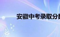 安徽中考录取分数线（安徽中考）