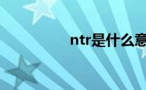 ntr是什么意思网络用语