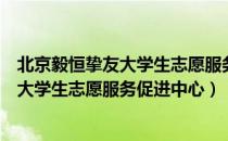 北京毅恒挚友大学生志愿服务促进中心（关于北京毅恒挚友大学生志愿服务促进中心）