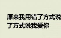 原来我用错了方式说我爱你 关于原来我用错了方式说我爱你