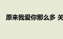 原来我爱你那么多 关于原来我爱你那么多