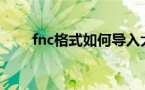 fnc格式如何导入大智慧（fnc格式）