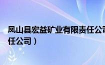 凤山县宏益矿业有限责任公司（关于凤山县宏益矿业有限责任公司）