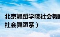 北京舞蹈学院社会舞蹈系（关于北京舞蹈学院社会舞蹈系）