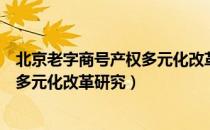 北京老字商号产权多元化改革研究（关于北京老字商号产权多元化改革研究）