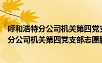 呼和浩特分公司机关第四党支部志愿服务队（关于呼和浩特分公司机关第四党支部志愿服务队）