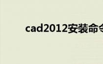 cad2012安装命令行选项语法错误