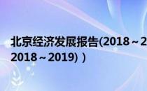 北京经济发展报告(2018～2019)（关于北京经济发展报告(2018～2019)）