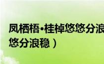 凤栖梧·桂棹悠悠分浪稳（关于凤栖梧·桂棹悠悠分浪稳）