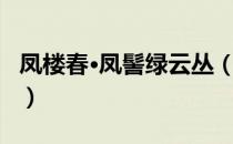 凤楼春·凤髻绿云丛（关于凤楼春·凤髻绿云丛）