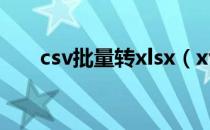 csv批量转xlsx（xv格式批量转换器）