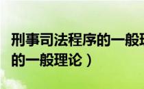 刑事司法程序的一般理论（关于刑事司法程序的一般理论）