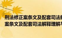 刑法修正案条文及配套司法解释理解与适用（关于刑法修正案条文及配套司法解释理解与适用）