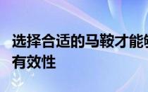 选择合适的马鞍才能够保证人马安全和骑乘的有效性