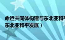 命运共同体构建与东北亚和平发展（关于命运共同体构建与东北亚和平发展）