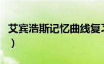 艾宾浩斯记忆曲线复习表（艾宾浩斯记忆曲线）